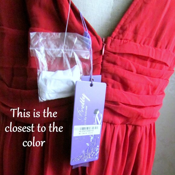 EVER PRETTY BALL GOWN, 16, NWT, BURGUNDY MAXI DRESS, GRACEFUL GRECIAN STYLE - Picture 3 of 8